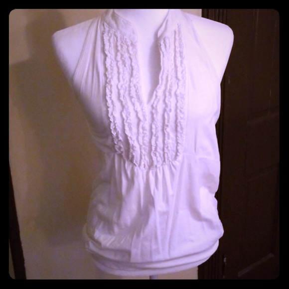 Tuxedo ruffle halter top - Picture 1 of 3